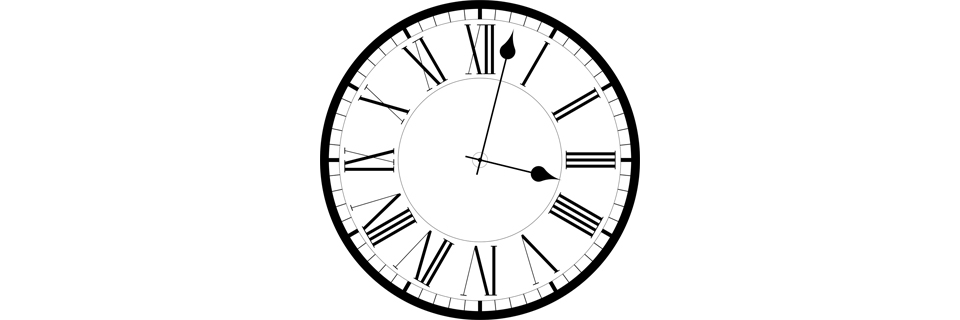 clock showing the time
